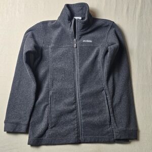 Columbia Youth Dark Grey Fleece Jacket Size Large‎ L 14/16 Boys Girls